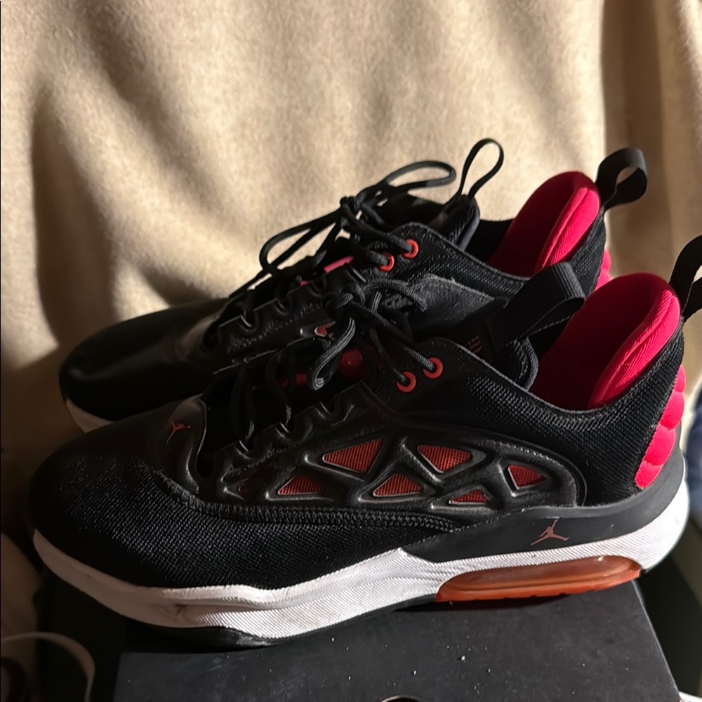 Jordan Women’s Black and Red Sneakers